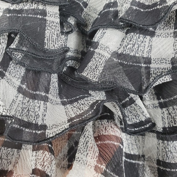 INC Silk Ruffled Halter Neckline Belted Mini Pencil Black Women Dress Size 10 - Picture 3 of 9